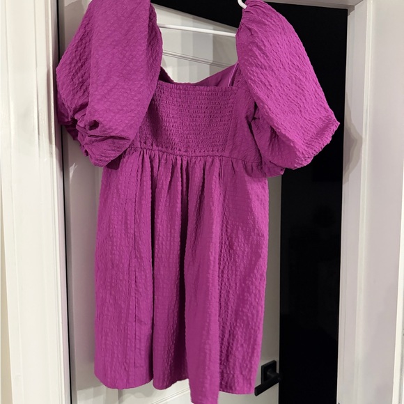 Abercrombie & Fitch Emerson Textured Puff Sleeve Mini Dress - Picture 4 of 5